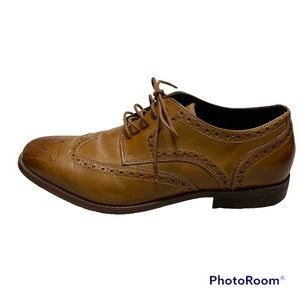 Rockport Brown Lace-Up Dress Shoes; Size 10.5; GUC